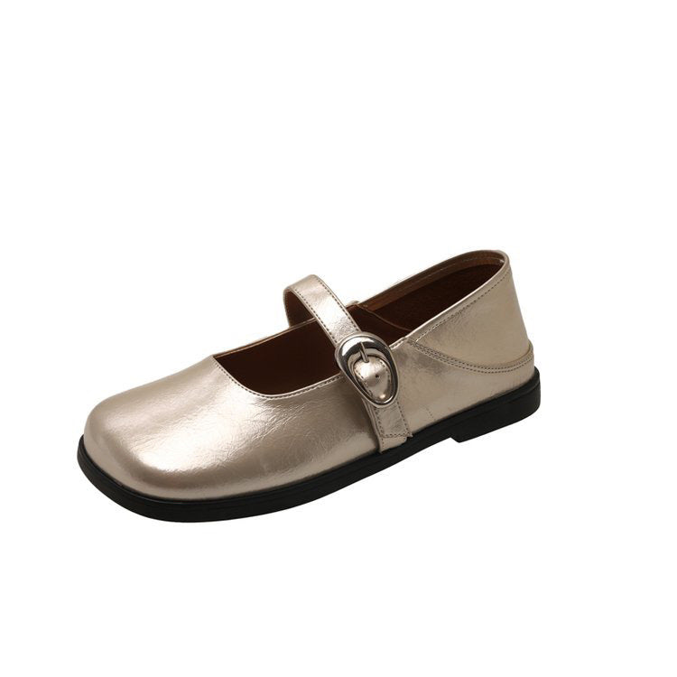 Damen Ballerinas Bequem Schnalle Modern