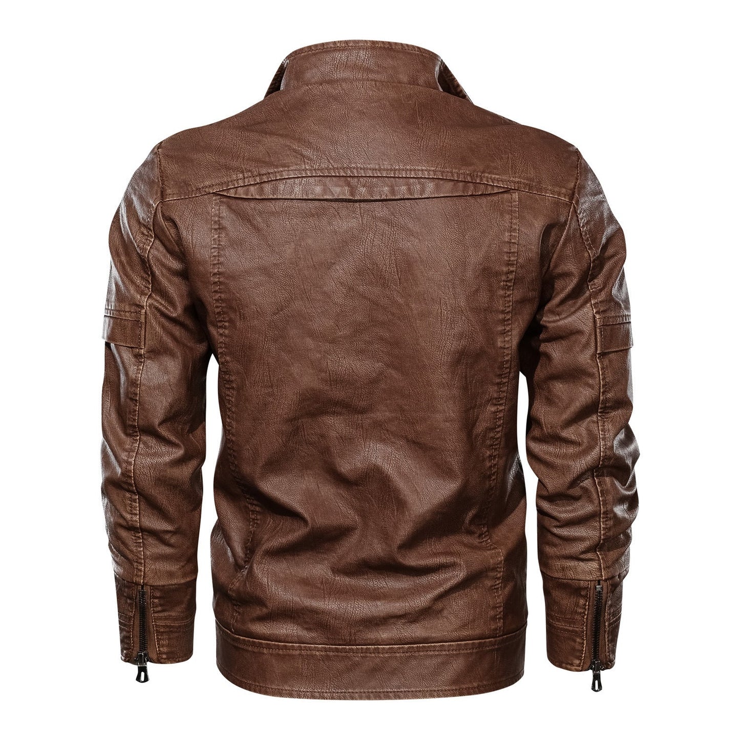 Herren Lederjacke Lässig Mit Taschen Modern Schnitt