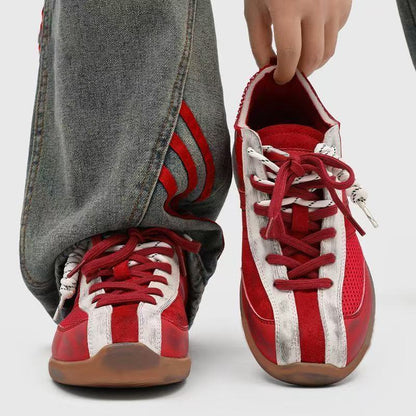Damen Sneaker Sportlich Atmungsaktiv Schnürbar - BerlinGlamour