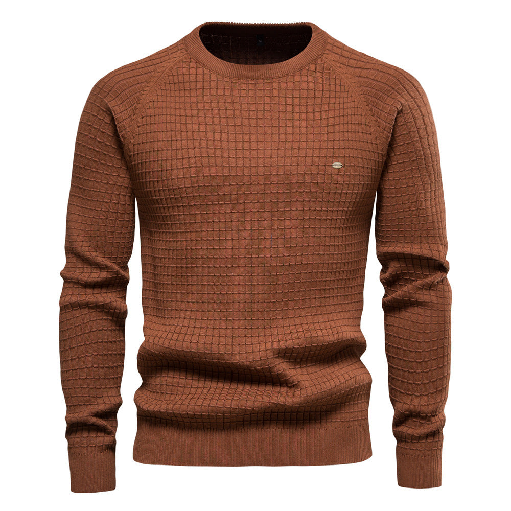 Herren Sweatshirt Rundhals Modern Strukturiert