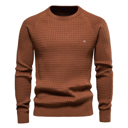 Herren Sweatshirt Rundhals Modern Strukturiert