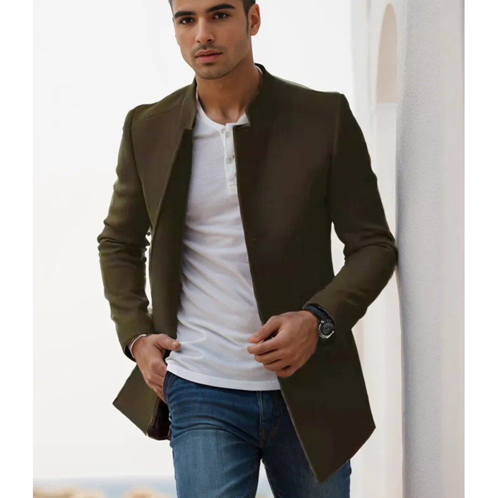 Herren Steppjacke Modern Schnitt Hochgeschlossen Elegant