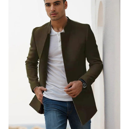 Herren Steppjacke Modern Schnitt Hochgeschlossen Elegant