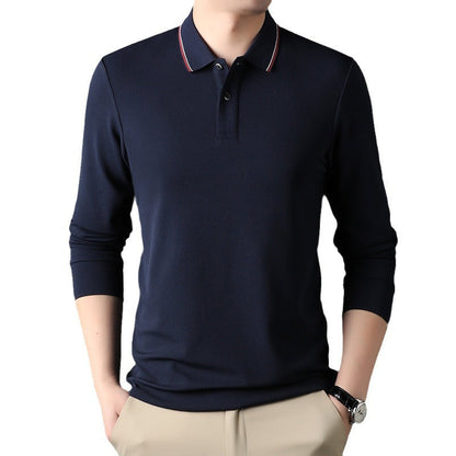 Herren Polo Langarm Moderner Kragen Stylisch Elegant