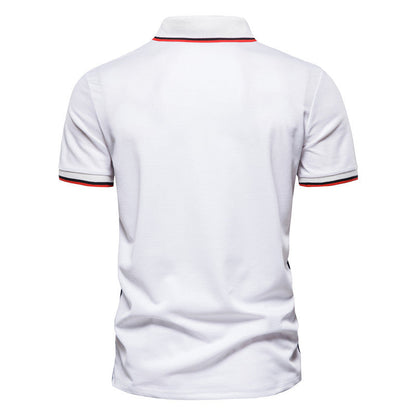 Herren Polohemd Farbblock-Design Baumwolle Modern