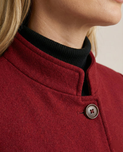 Maßgeschneiderter Blazer Rot mit Stehkragen Modern