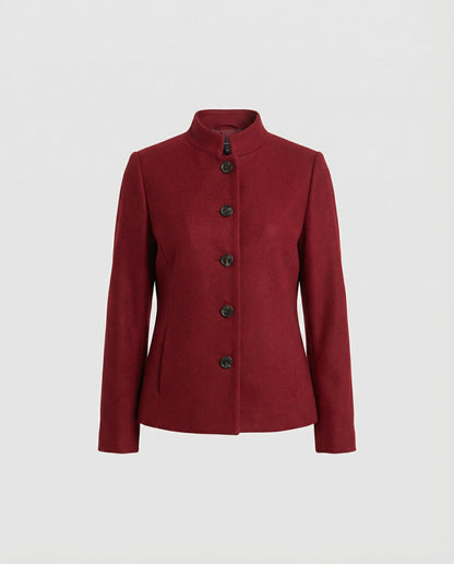 Maßgeschneiderter Blazer Rot mit Stehkragen Modern