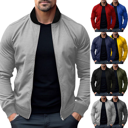 Herren Sweatjacke Sportlich Mit Taschen Reißverschluss - BerlinGlamour