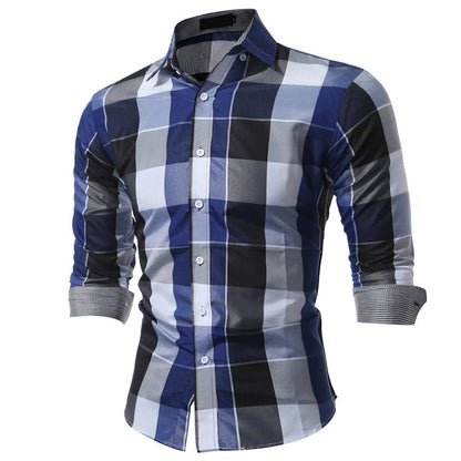 Herren Hemd Langarm Karo Modern Berlin Style