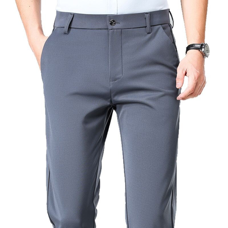 Herren Businesshosen Elegant Slim Fit Schwarz