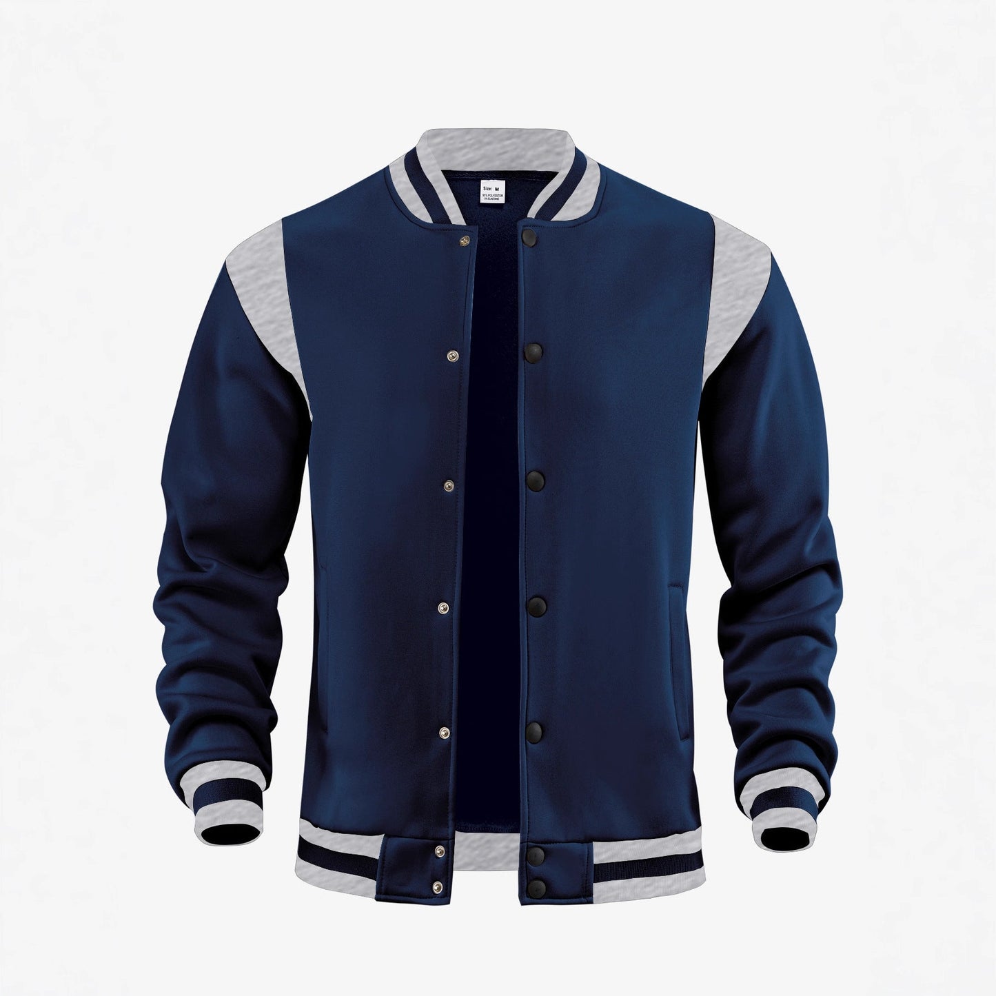 Herren Baseballjacke Sportlich Trendig Schwarz