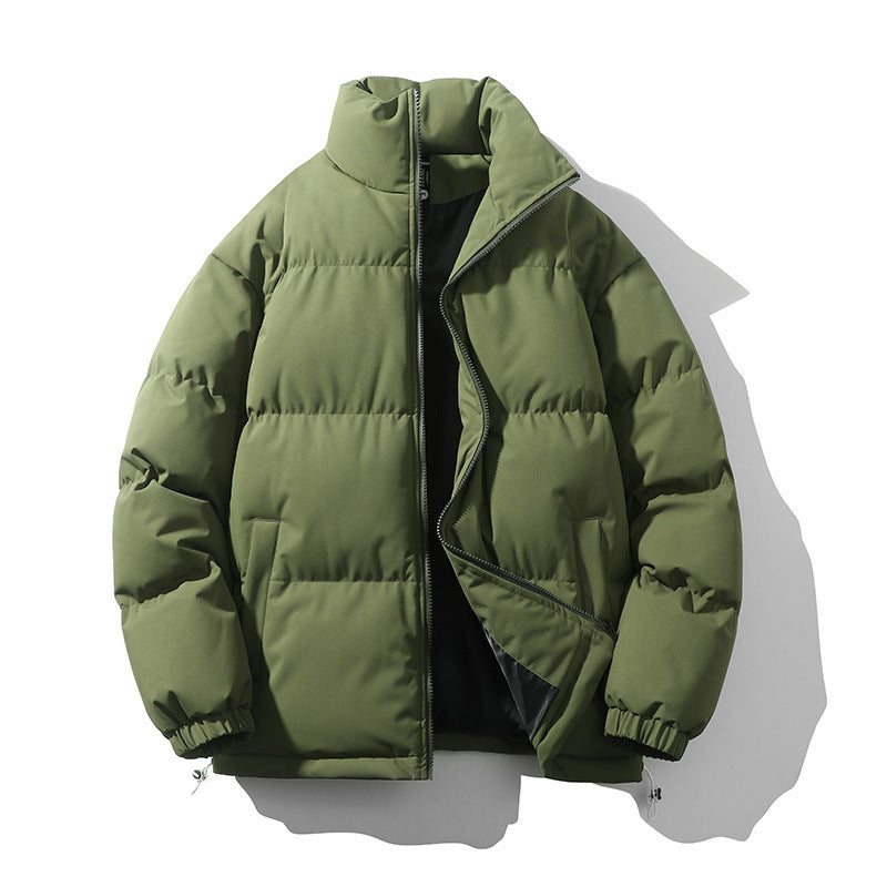 Herren Pufferjacke Isoliert Warm Hochkragen Modern