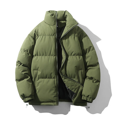 Herren Pufferjacke Isoliert Warm Hochkragen Modern