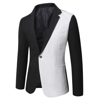Herren Blazer Zweifarbig Moderner Schnitt Elegante Männerjacke