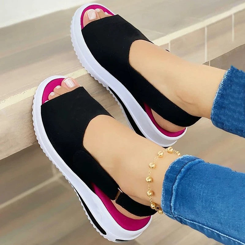 Damen Sandalen Bunt Elastisch Sommer - BerlinGlamour