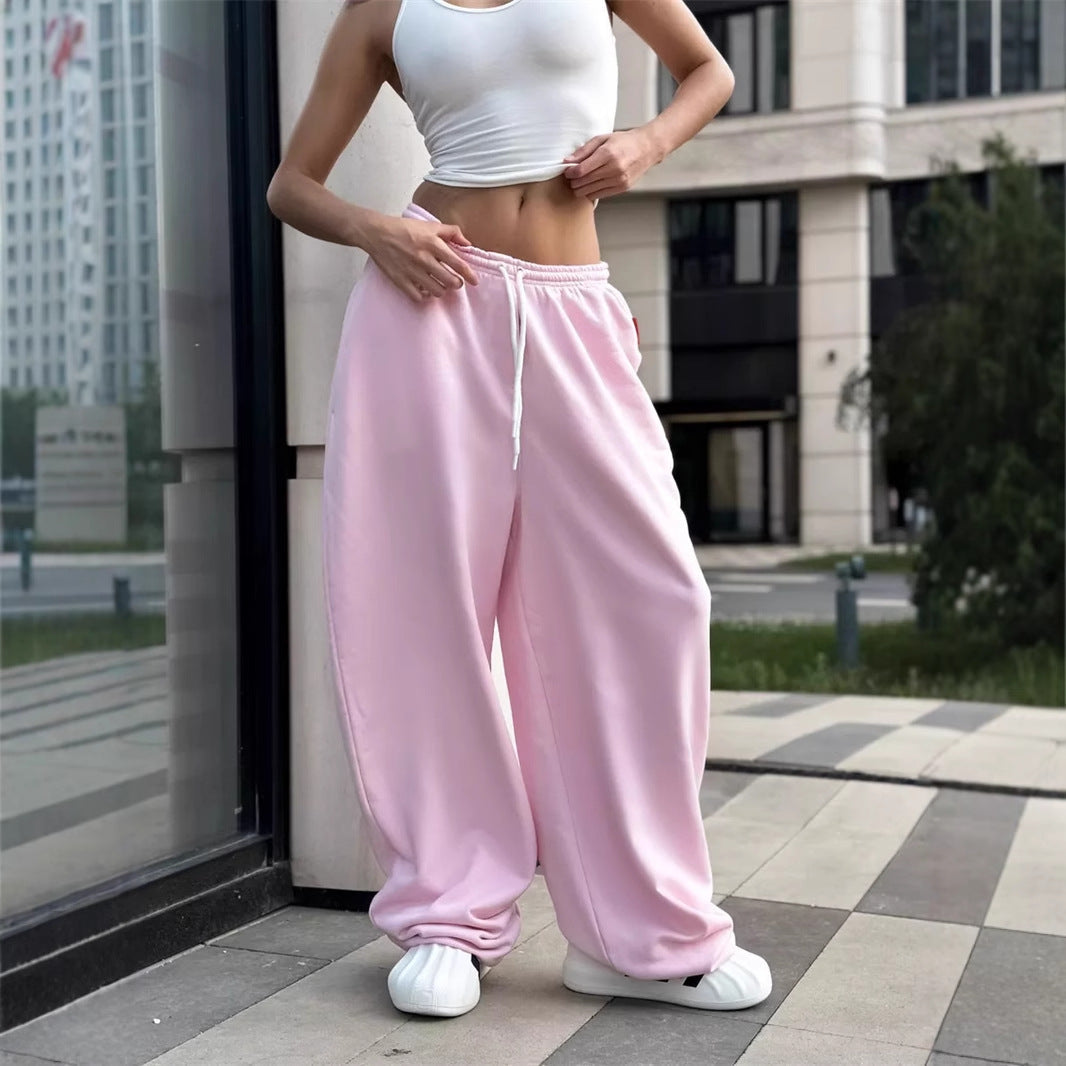 Damen Sweathose Bequem Weite Passform Damenschwarz