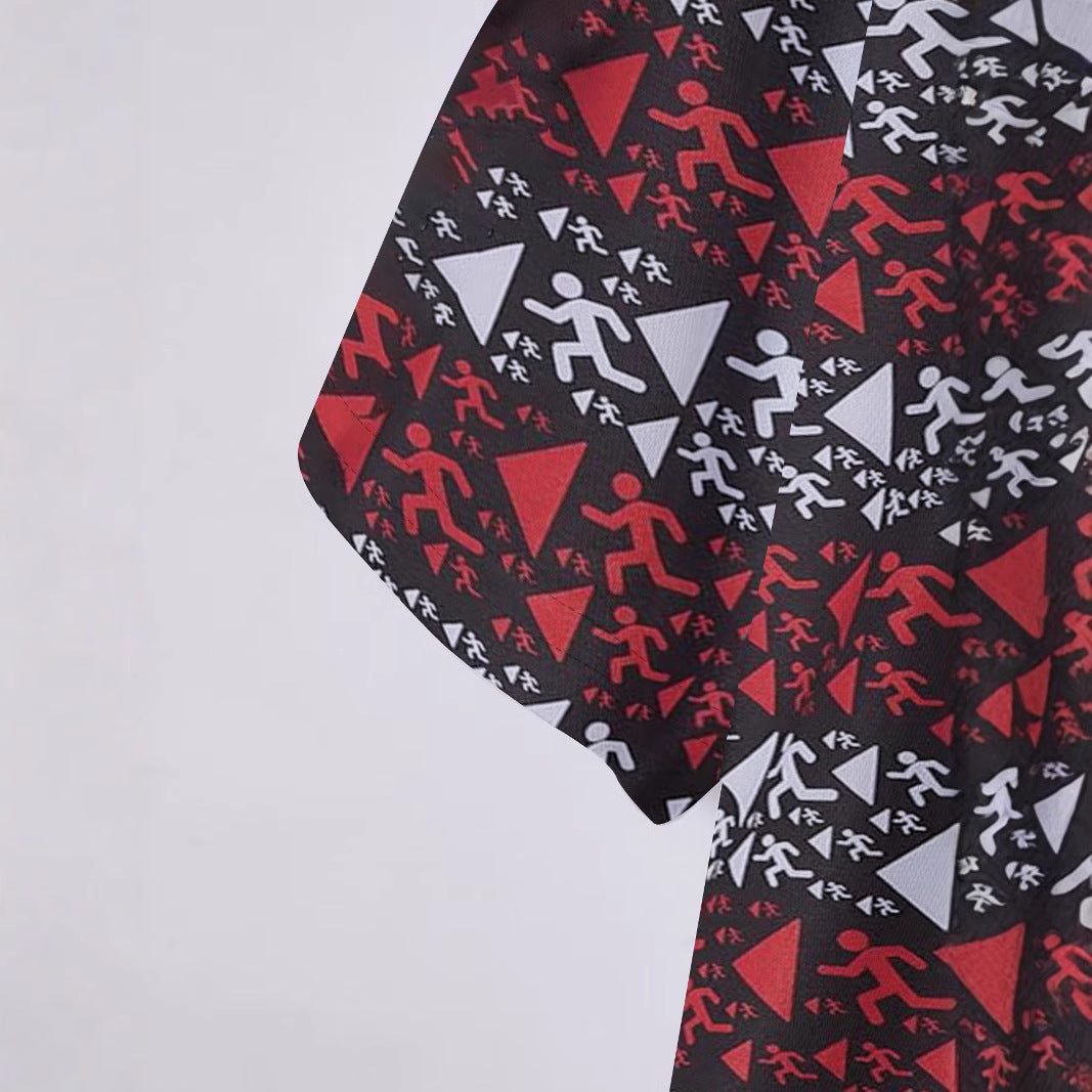 Herren Polo Shirt Kurzarm mit Trend Grafik Berlin Style