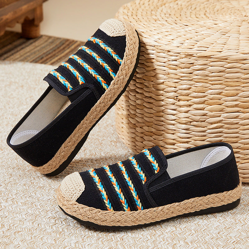 Damen Espadrilles elastisch bequem Sommer Schuhe