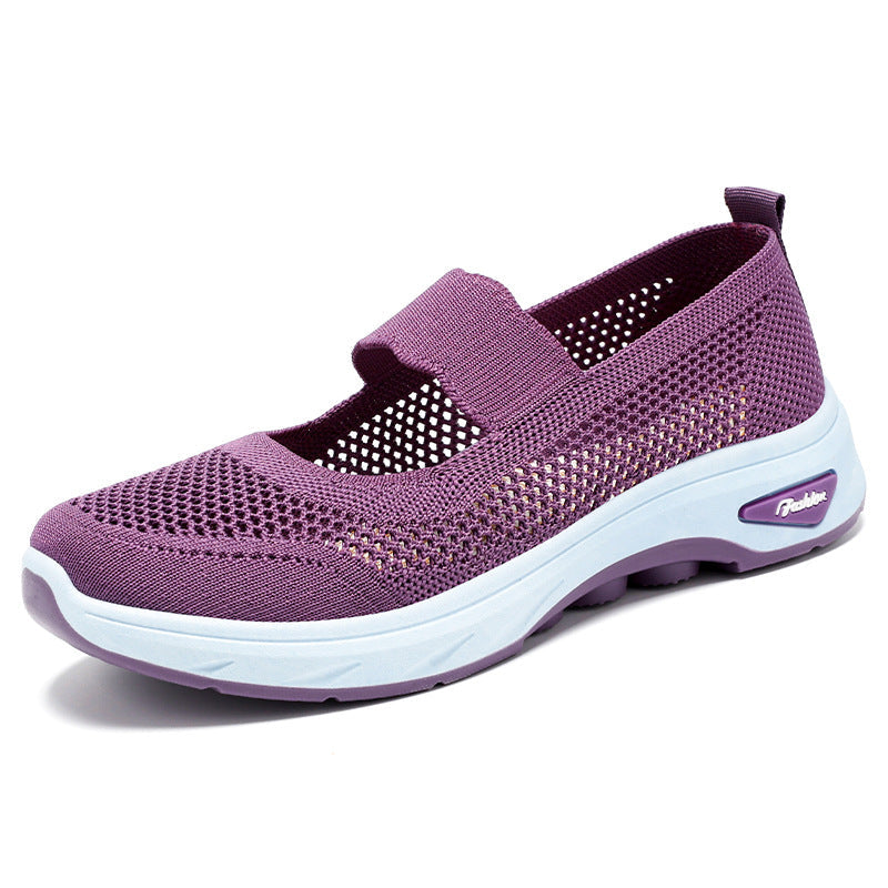 Damen Sneaker Atmungsaktiv Slip-On Elastisch Bequem