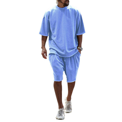 Herren Sommer Set Shorts Oberteil Relaxed Style