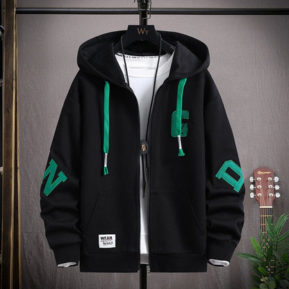 Herren Kapuzenpullover Sportlich Modern Grau