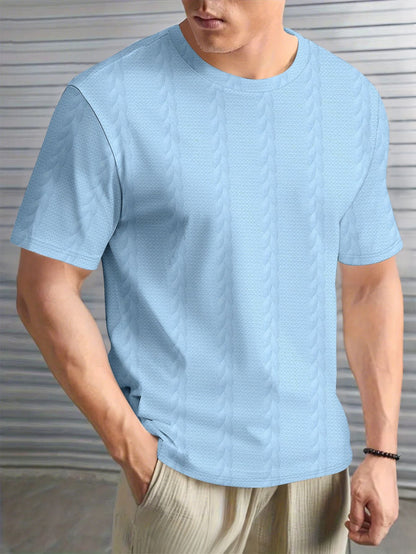 Herren T-Shirt Lässig Strukturiert Urban Style