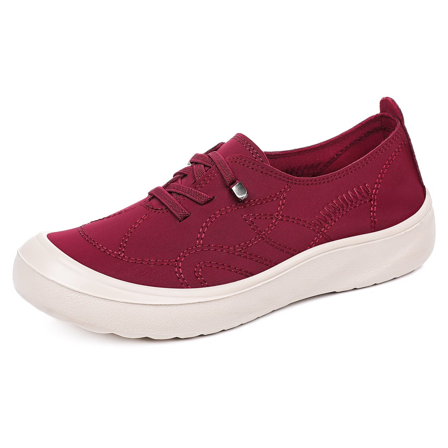 Damen Sneaker Leicht Atmungsaktiv Elastisch Schnürsenkel Sport