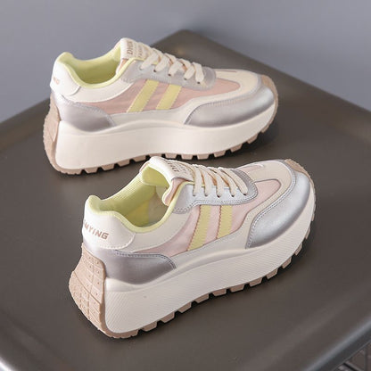 Damen Plateau Sneaker Bequem Sportlich Modisch