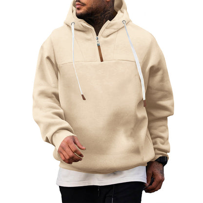 Herren Kapuzenpullover Modern Halbzipper Funktionell Sportlich