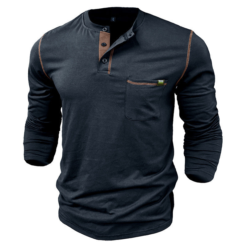 Herren Langarmshirt Modern Strukturdesign Slimfit
