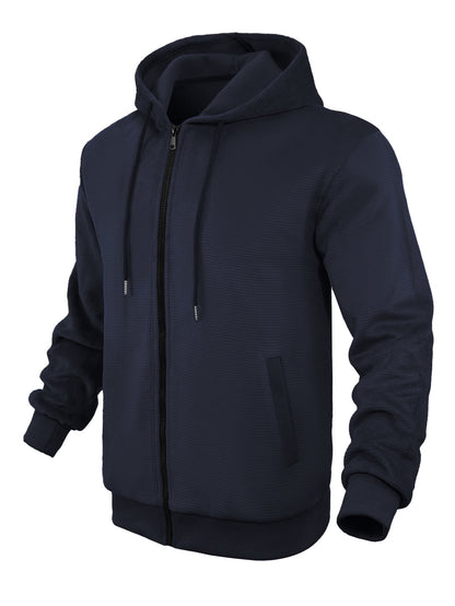 Herren Kapuzenjacke Sportlich Strukturiert Modern