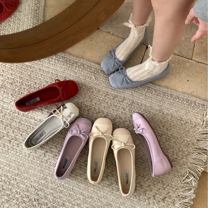 Damen Ballerinas Schimmer Obermaterial Modisch Chic - BerlinGlamour