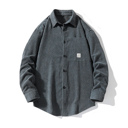 Herren Hemdjacke Strukturiert Gemütlich Modern