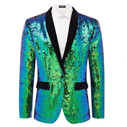 Eleganter Herren Smokingsanzug mit Pailletten und Satinkragen - BerlinGlamour