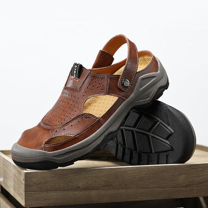 Damen Sandalen Leder Sommerlich Atmungsaktiv