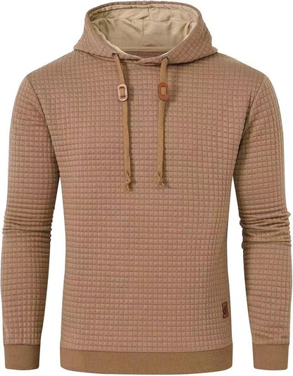 Herren Kapuzenpullover Strukturiert Modern Grau