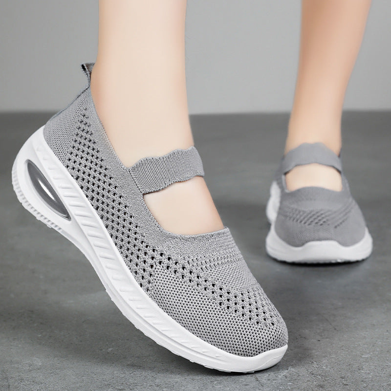Damen Sneaker Atmungsaktiv Elastisch Bequem Sport