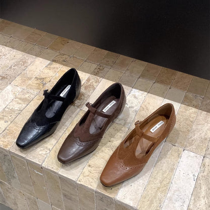 Elegante Damen Schnürschuhe mit Schnallen Modern