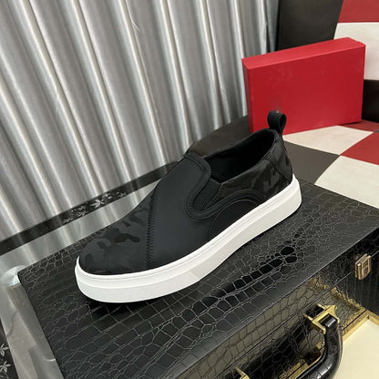 Damen Sneaker Slip-On Camouflage Schuhe Elegant
