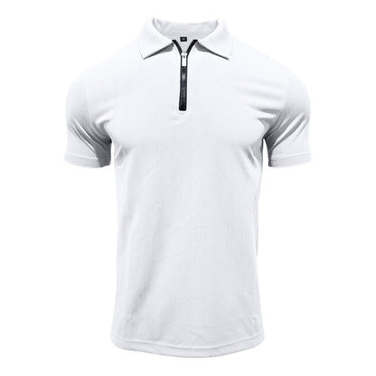 Herren Polohemd Modern mit Reißverschluss Slim Fit