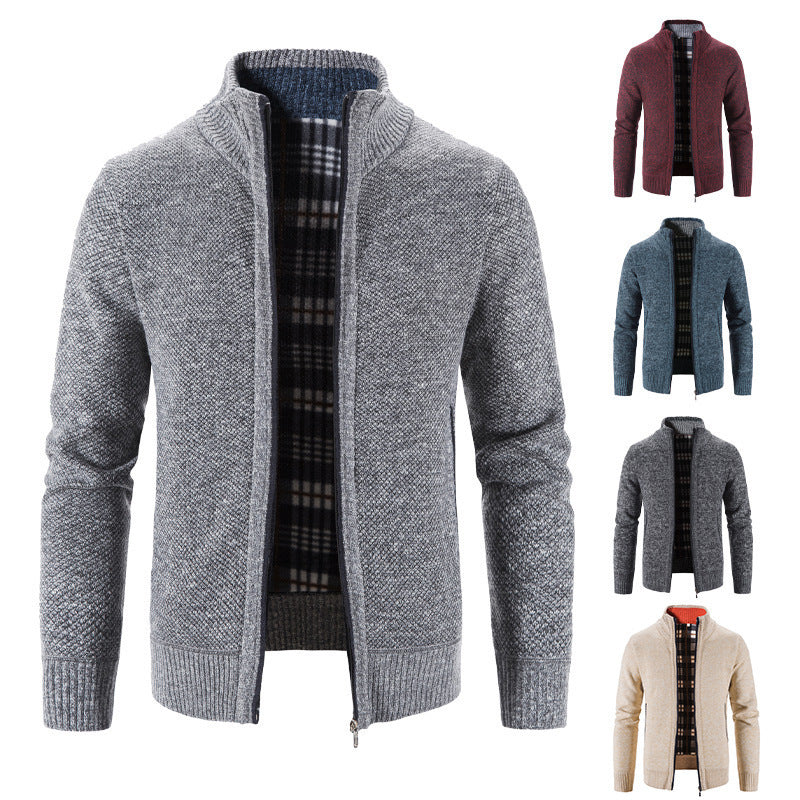 Herren Strickjacke Warm Isoliert Winterjacke Modern - BerlinGlamour