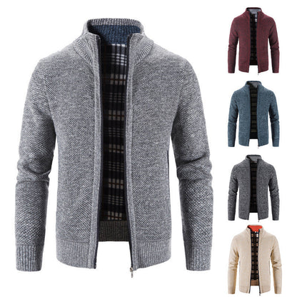 Herren Strickjacke Warm Isoliert Winterjacke Modern - BerlinGlamour