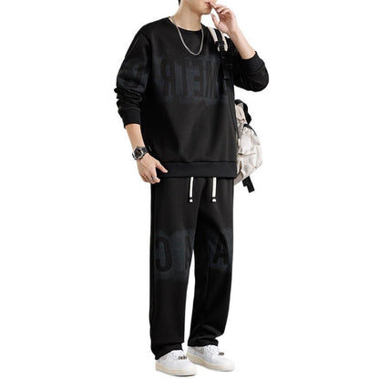 Herren Sweatshirt und Hose Set Bequem Casual Grau