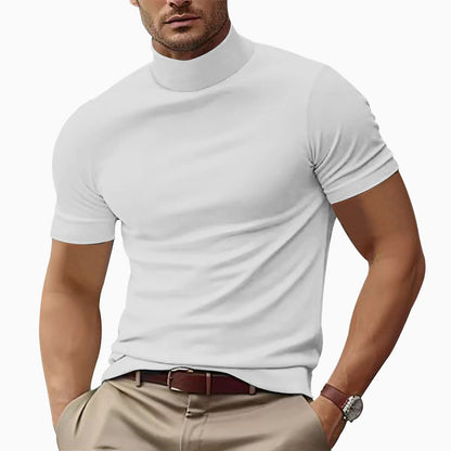 Herren T-Shirt Kurzarm Turtleneck Modern Berlin Style