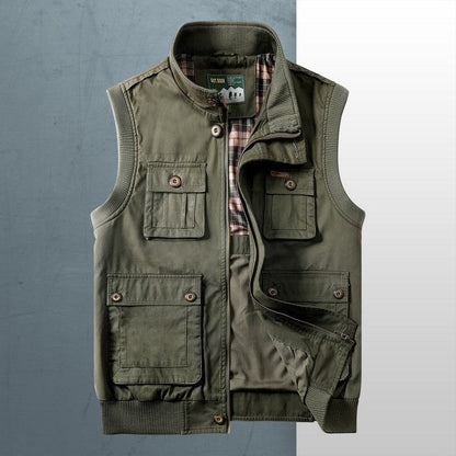 Herren Outdoor-Weste Vieltaschig Funktionell Wasserdicht