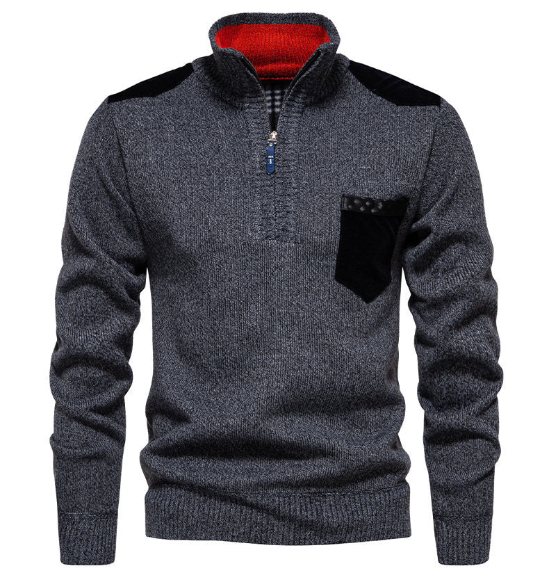 Herren Pullover Modern Halbhohem Kragen Trendig
