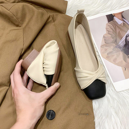 Elegante Damen Ballerinas Leder Schuhe Modern