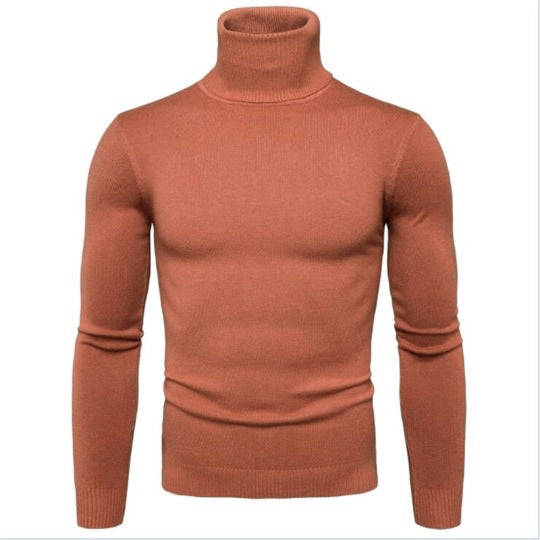 Herren Rollkragenpullover Merinowolle Elegant Warm