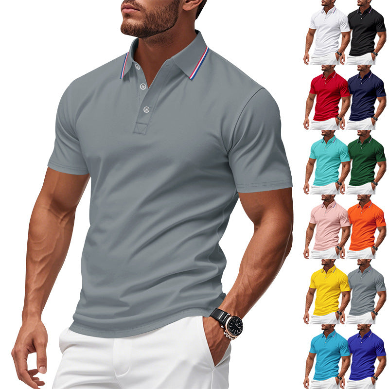 Herren Poloshirt Klassisch mit Kontrastkragen Modern - BerlinGlamour