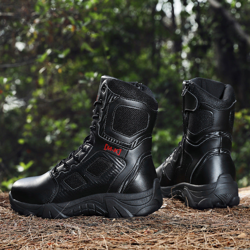 Herren Stiefel Tactical Knöchelschutz rutschfest Schwarz